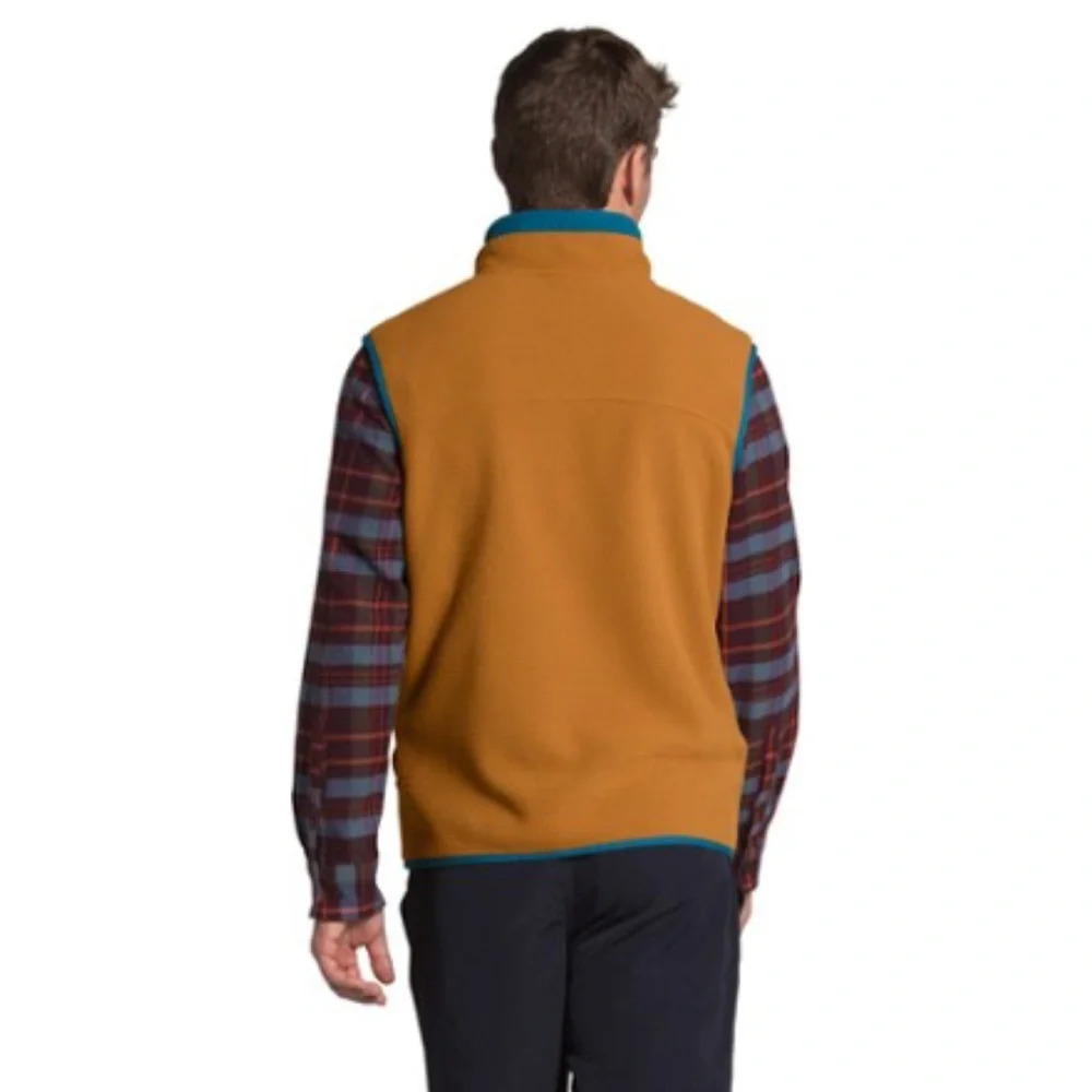 The North Face Men’s Large Carbondale Fleece Vest Tan Teal NWT Brown - Picture 8 of 10